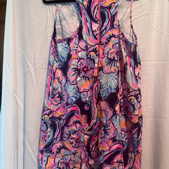 LILY PULITZER Dress - Paisley with gold trim around neck.  Size - 12 - Picture 2 of 2